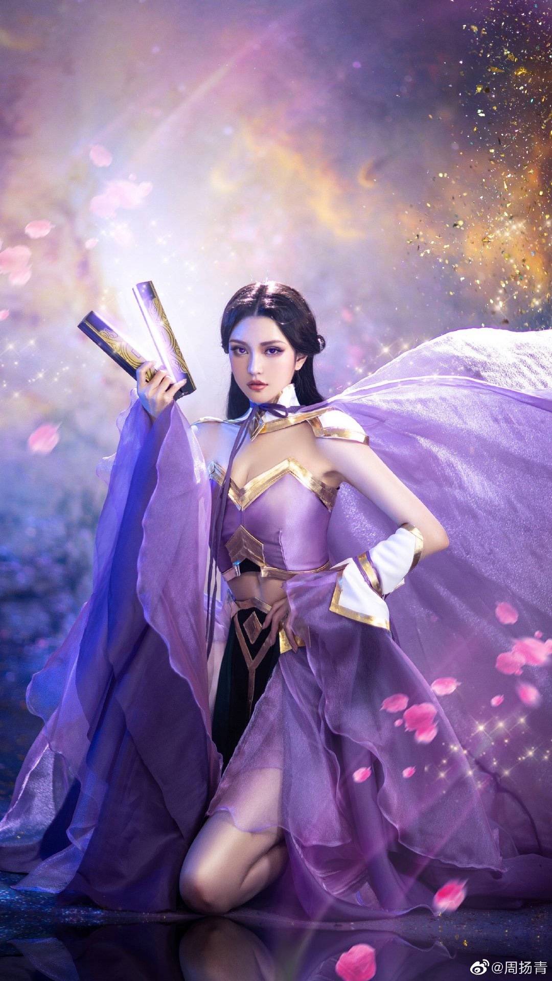 cos|31岁周扬青cos紫霞，满屏朦胧梦幻，唯美的就像一幅画！