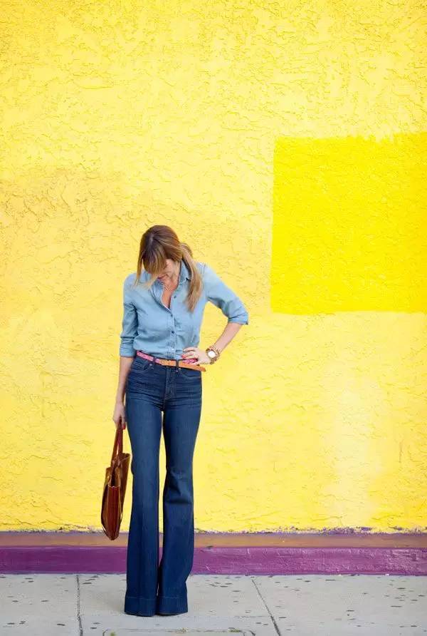 扣子|当喇叭裤遇上高跟鞋,大长腿就这么诞生啦!