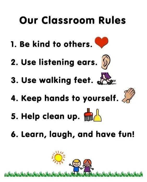 还有卡通版本的,配合文字和图片,每条规则的关键词使用了不同的颜色