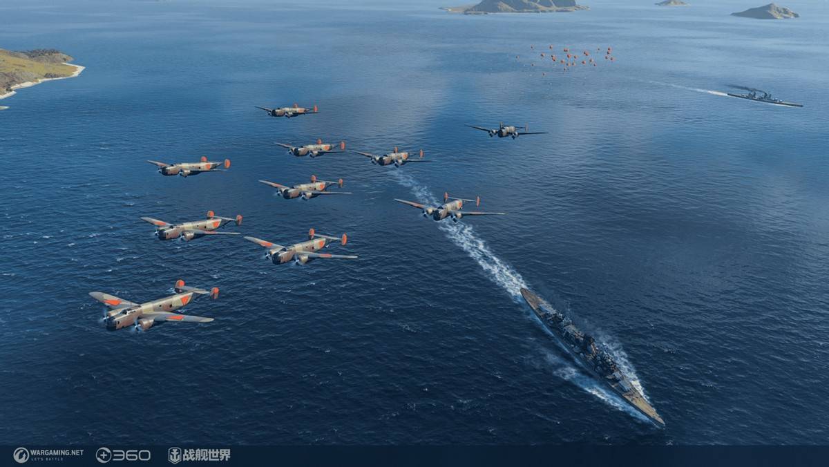 海上战争开始,空袭的出现往往会改变结局,《战舰世界》空袭来临