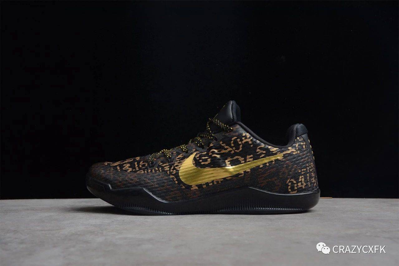 耐克科比11代黑金曼巴日 nike kobe mamba day 低帮篮球鞋