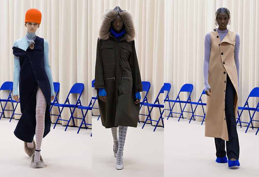 皮鞋|Nina Ricci 2021秋冬,毛皮鞋和斗帽,让简约服装更多一些变幻莫测的感觉