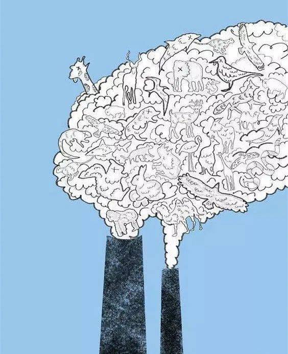 公益环保类的案例设计作品,很有创意感