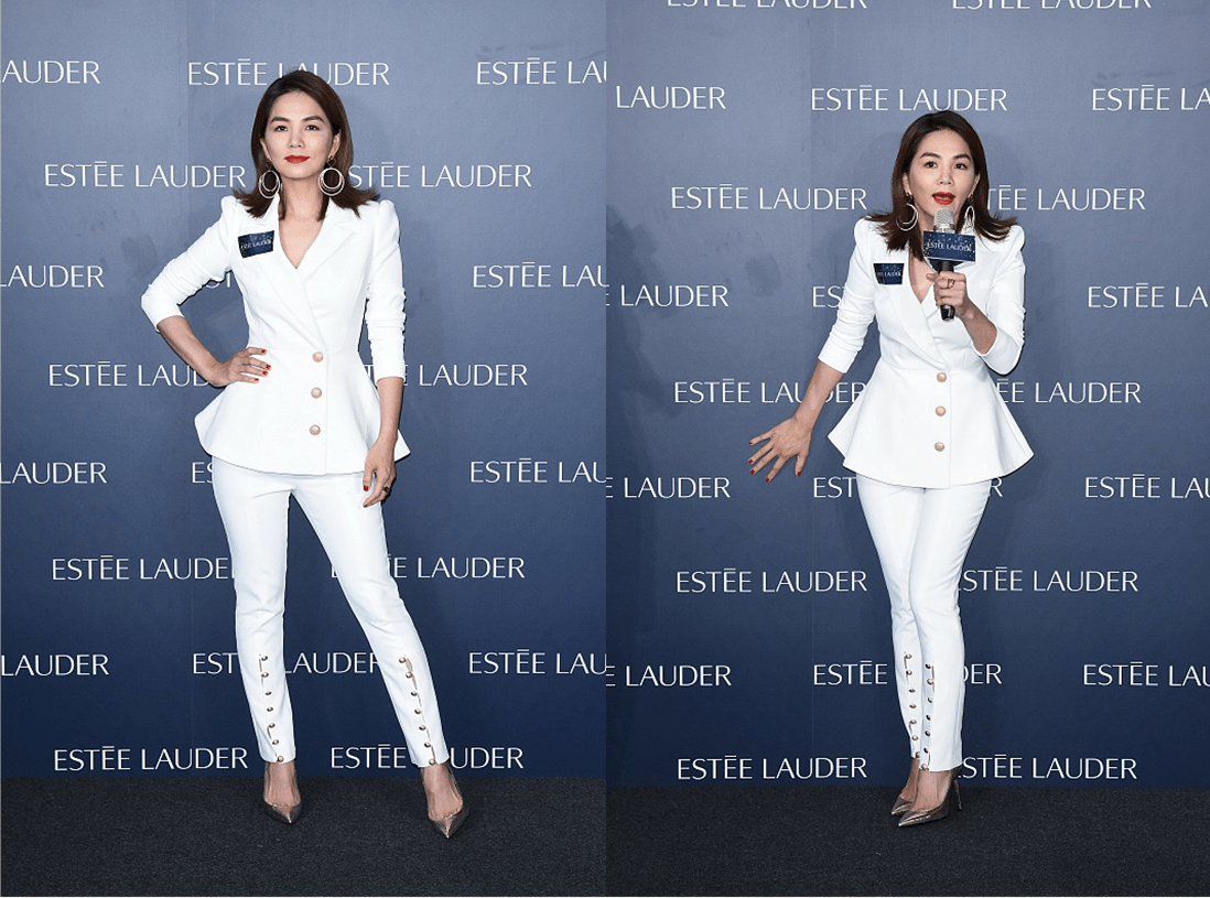 服装|中年的陈嘉桦真不那么“假小子”了,穿白裙配锁骨发,美得不像话