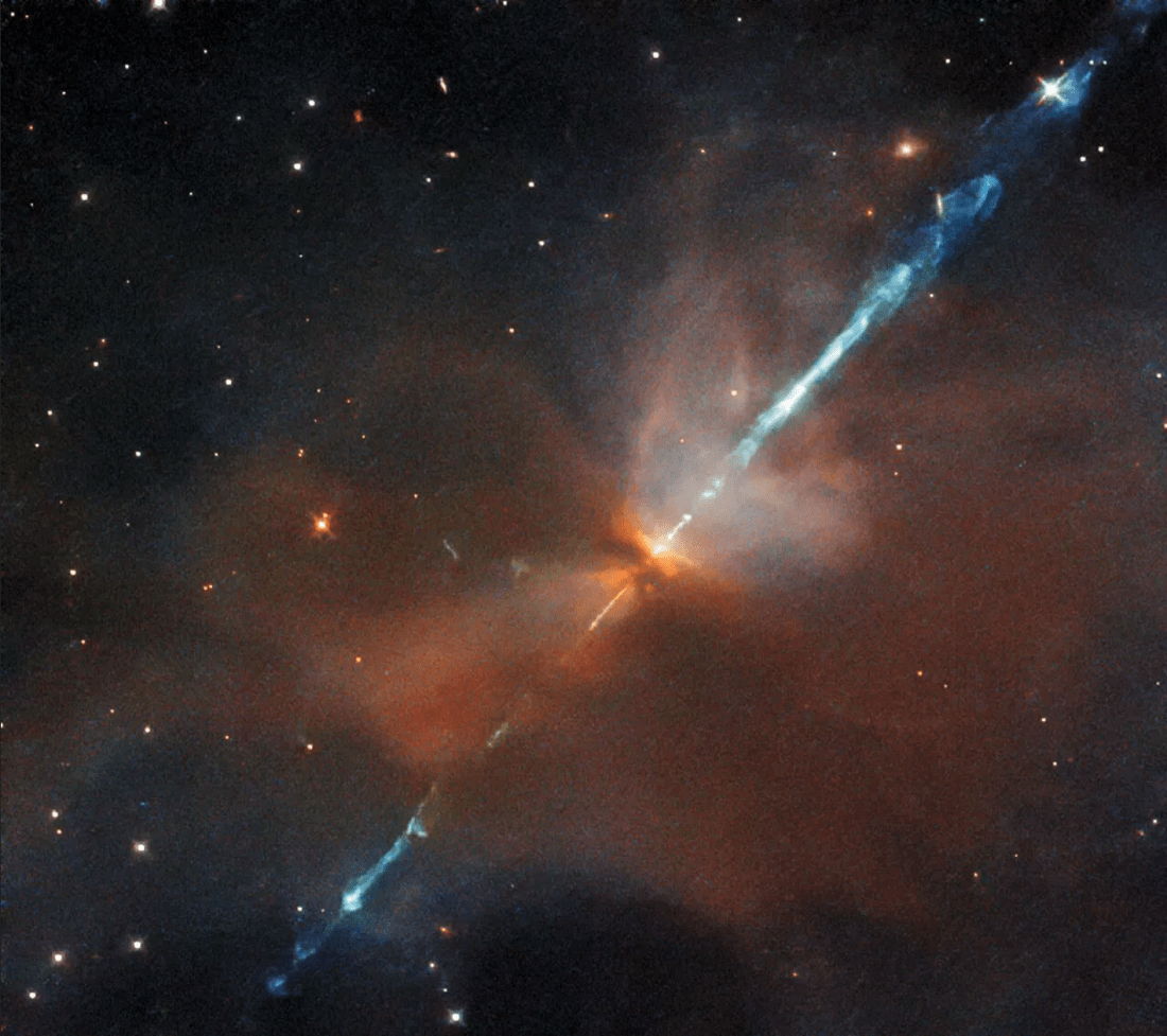 气体|哈勃望远镜发现了一个看起来像一把太空光剑的罕见天体