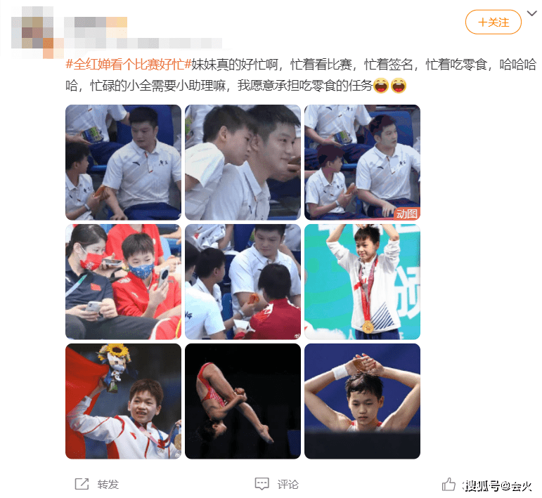 簽名|全紅嬋看比賽好忙碌！手拿大香腸與樊振東聊天，不停低頭給人簽名