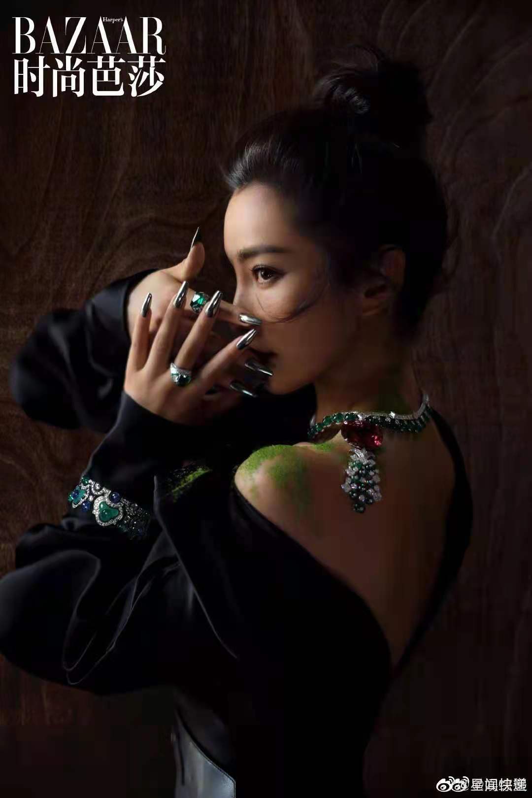 黑色|陈坤李冰冰黑色造型大片登时尚芭莎封面，攻气满满