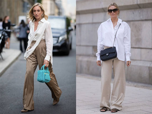 米色|阔腿裤穿着会显腿长？若没有按照自己身材正确选款，反而会显胖