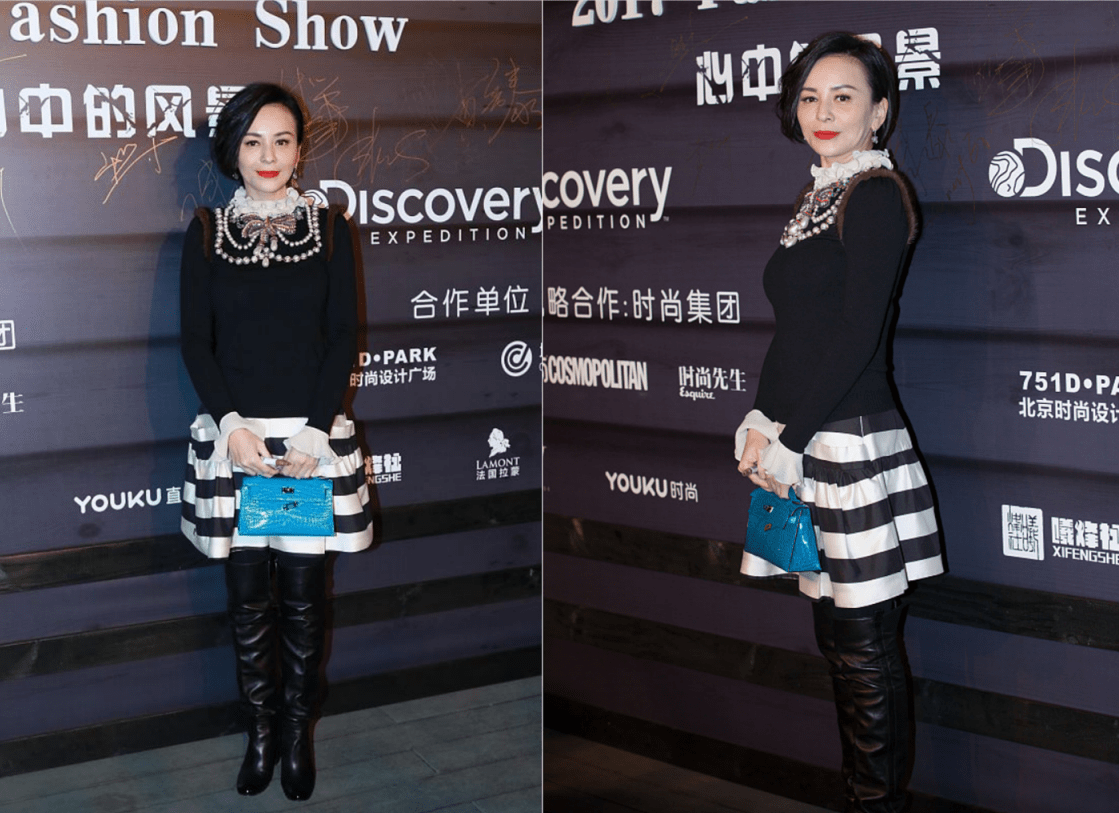 都能|人到中年能有王琳一半的气质就好了，穿黑裙配微卷发，老了也迷人