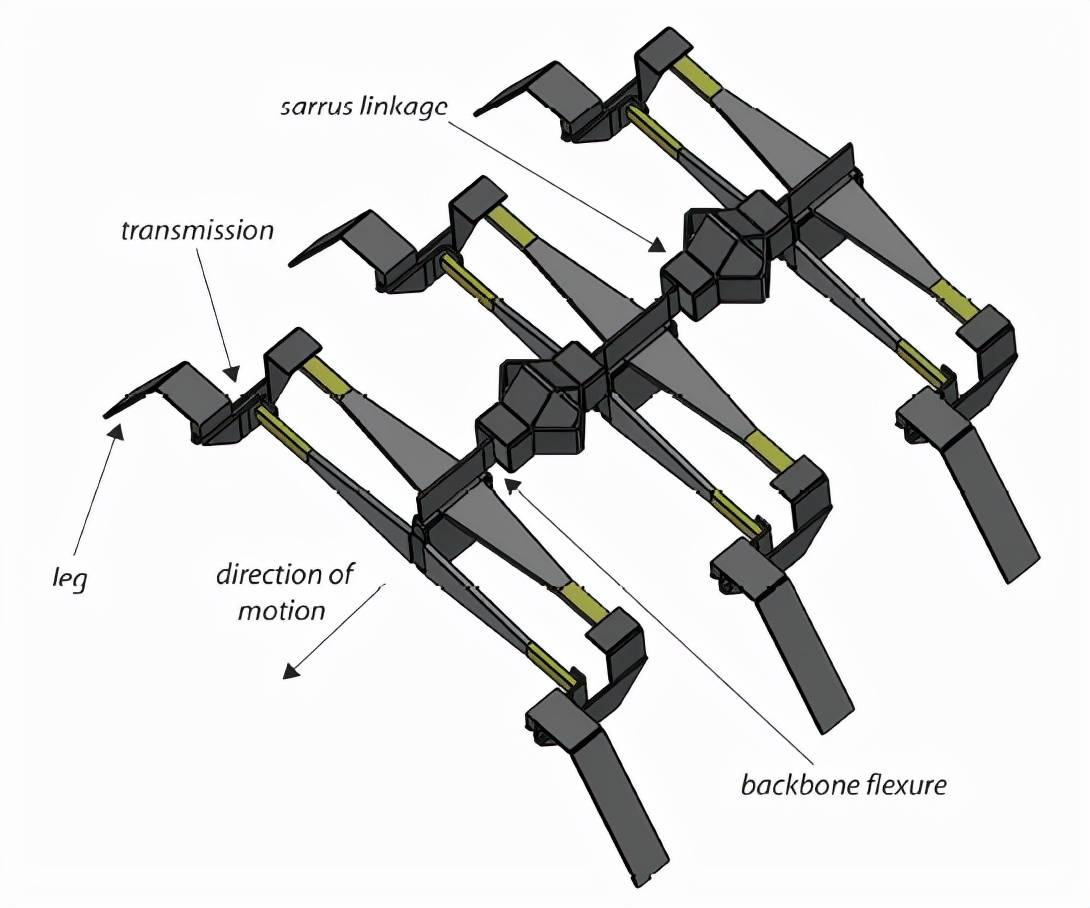 图 三段节式蜈蚣微型机器人结构(来源:robert j.