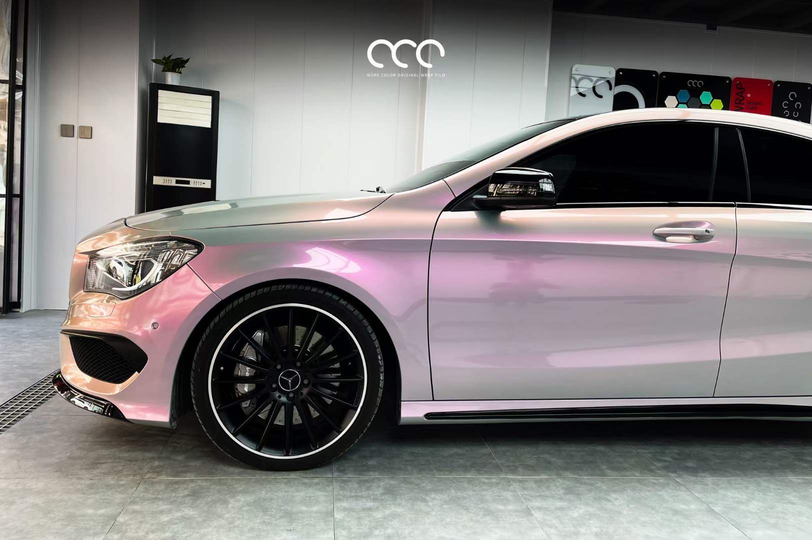 奔驰cla amg45贴漫彩改色膜梦幻灰