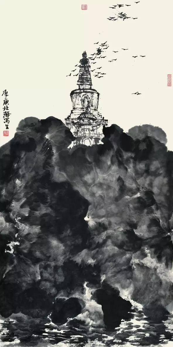 红色山水传承:可染之子李庚的水墨情怀_李可染