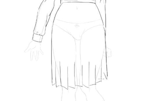 画法 各类高中生制服的绘画方法