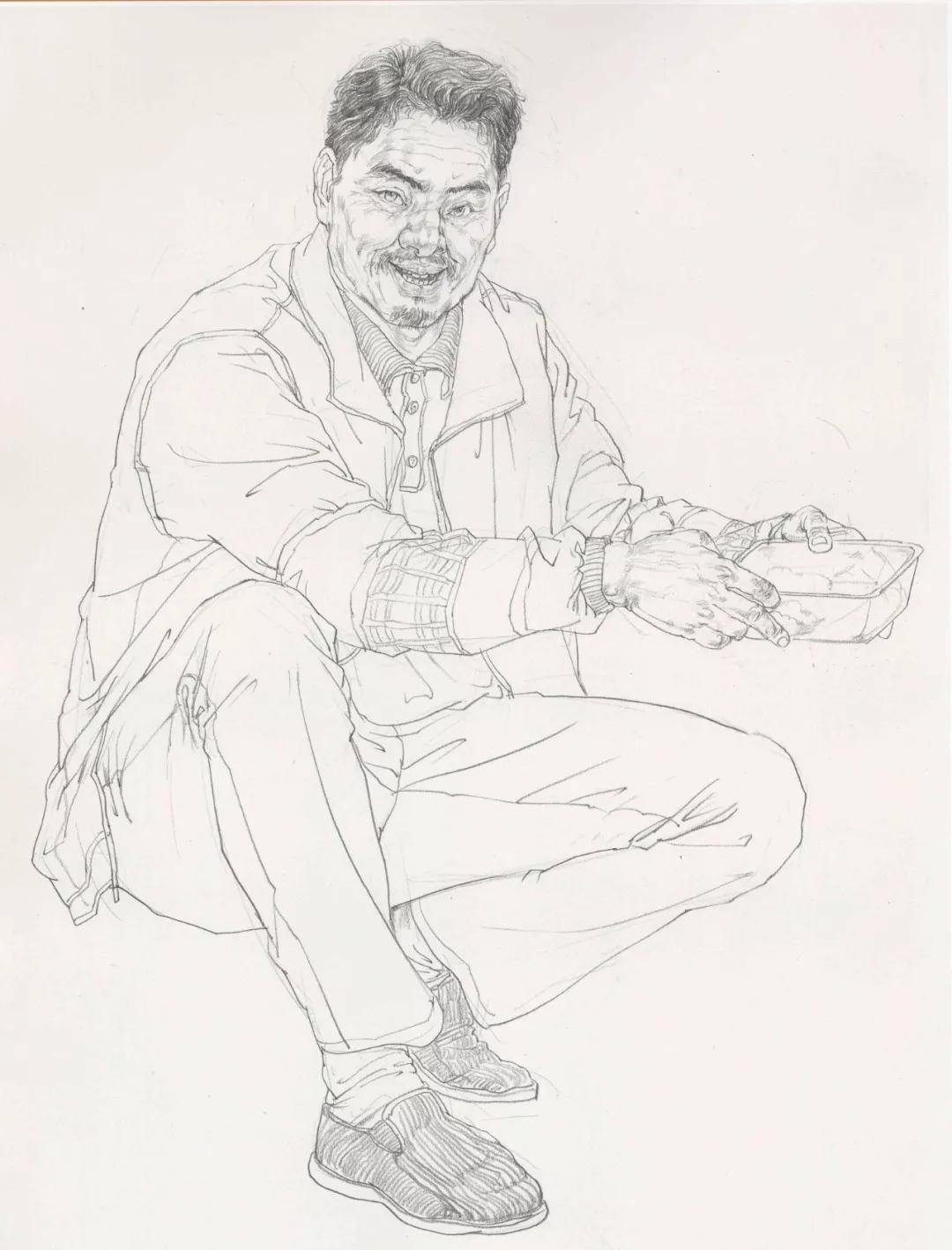 谁说线性速写不适合联考国美特有的线性速写这才是高分卷该有的画面