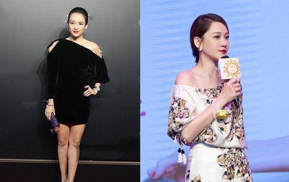设计 当陈乔恩与章子怡同穿露肩长裙, 网友 终于知道冻龄和童颜差距了
