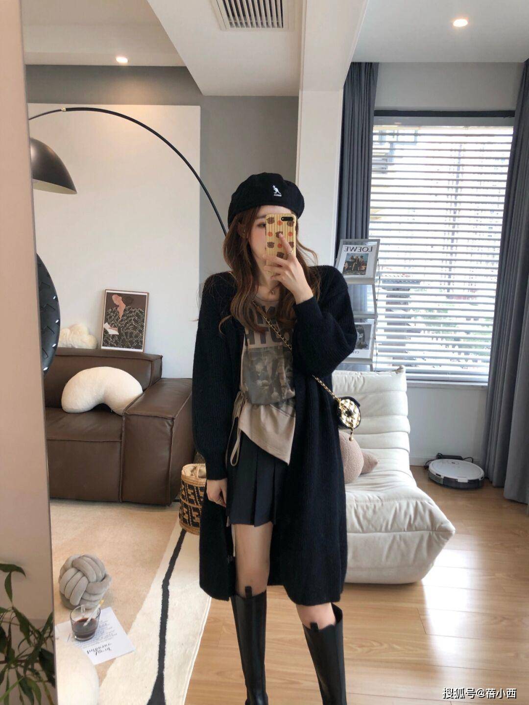 黑色 超实用的开衫搭配技巧，让博主教你如何摆脱老气感，惊艳整个秋天