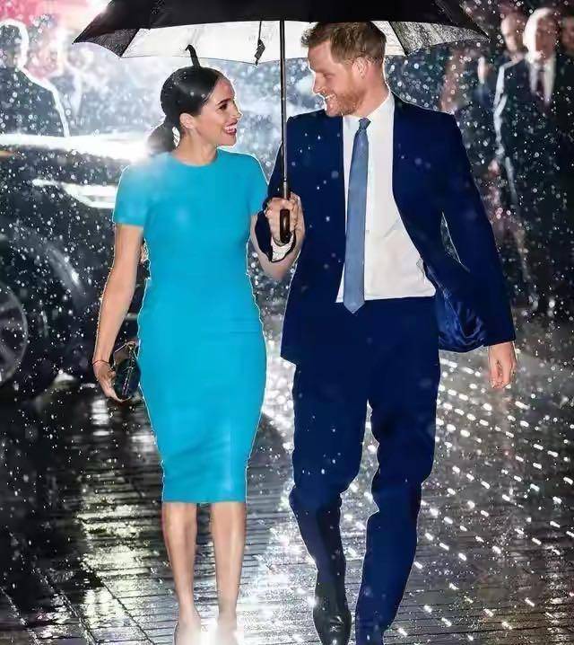 黑色 梅根高调复出！凹英王室造型哈里却没了王子自信，笑容都模仿凯特