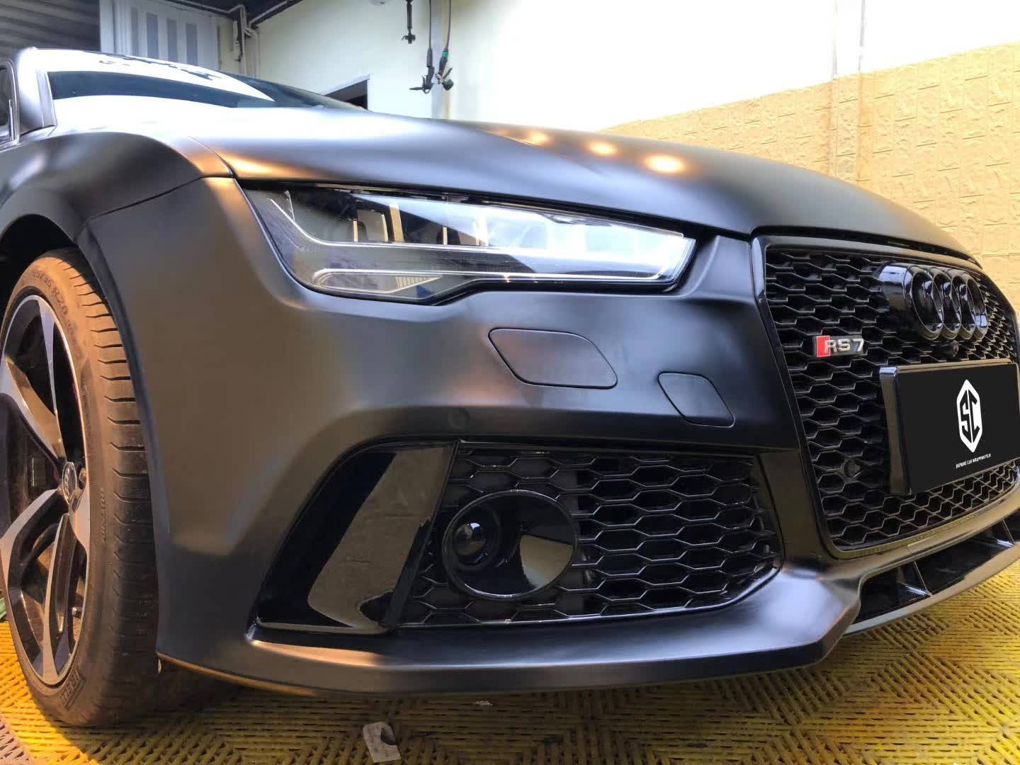 奥迪rs7全车sc改色膜陶瓷黑