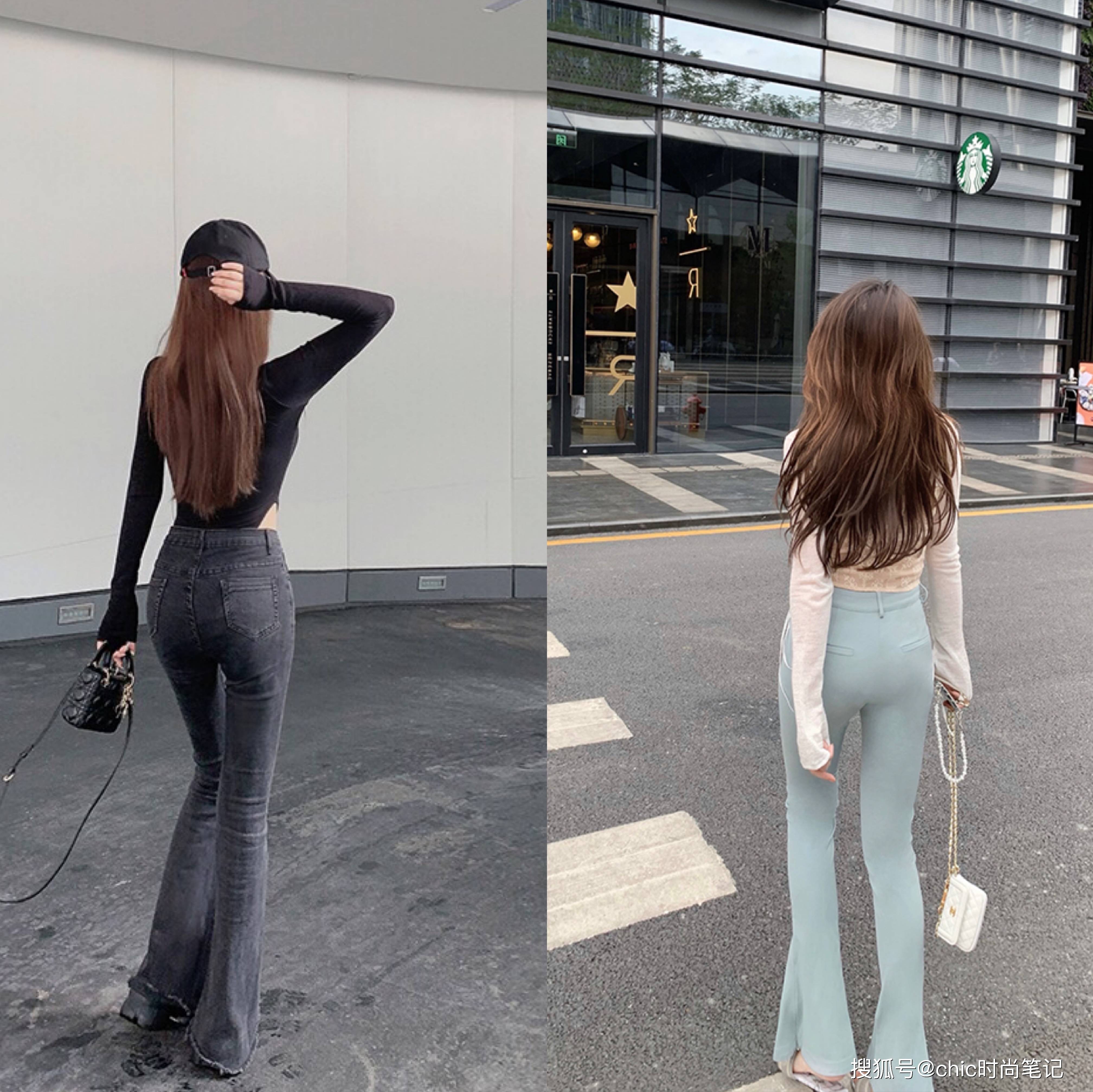 曲线 阔腿裤都烂大街了，穿穿马蹄裤吧，让你的长腿没有尽头