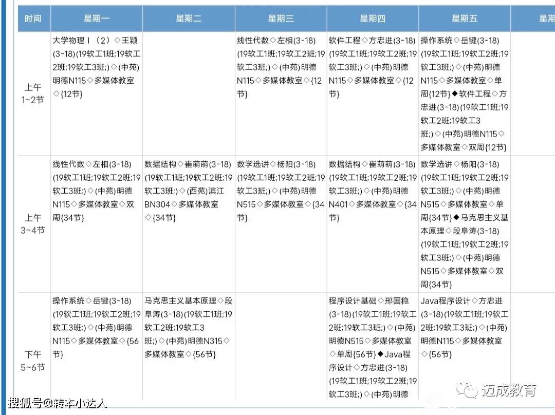 武汉设计工程学院课表图片