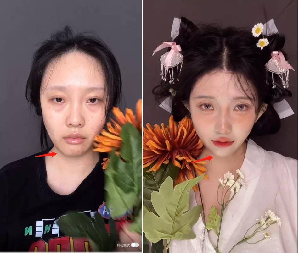 音分从呆瓜素颜到美漫小野猫，堪称徒手整形的抖音换头博主？