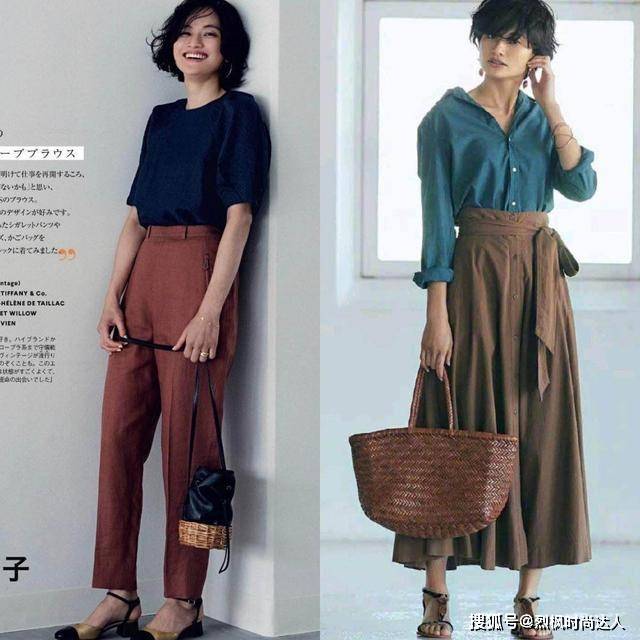 颜色 日本主妇的时尚感真强,50岁大妈穿出30岁的感觉,很值得借鉴
