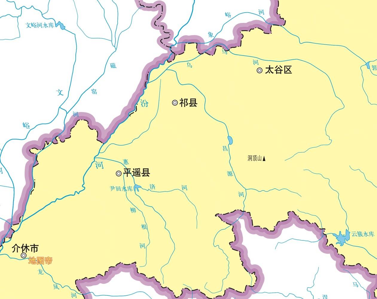 晋中的地图非常有意思,形状像个大斧头,榆次,太谷,祁县在斧背,昔阳县