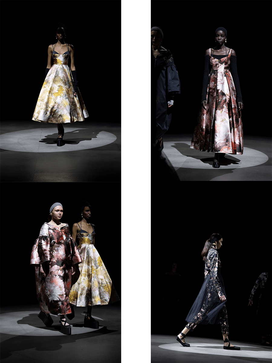 羽毛 Erdem 2021秋冬，被打断的前卫，舞者的排练