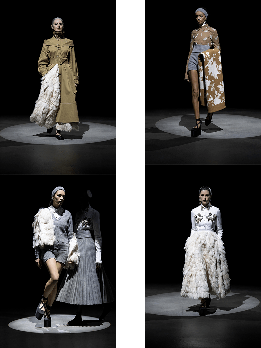 羽毛 Erdem 2021秋冬，被打断的前卫，舞者的排练