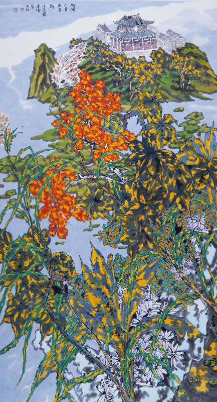 此次线上展出的作品有当代著名画家李涛先生,陈忠和先生的水墨花鸟