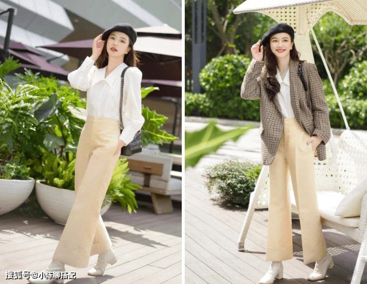 设计 衣品好的女人，秋季穿阔腿裤时都不应搭这3件上衣，太拉低气质