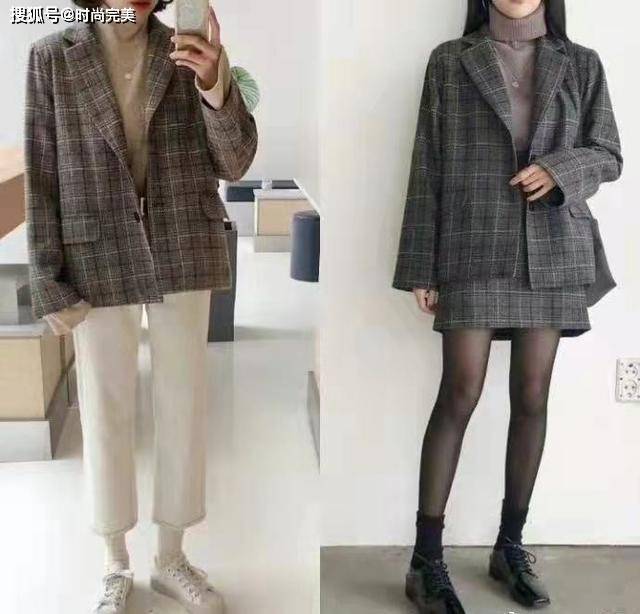 显得 秋天“小西装”的新搭配：显得复古知性，休闲和上班穿都很美