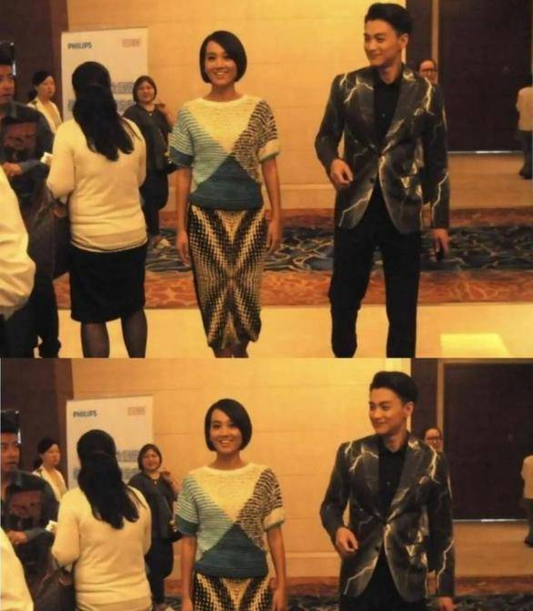 黑色 周一围和朱丹同框亮相，周一围西装造型像总裁，朱丹却有点显老气