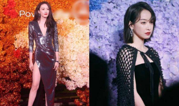 荷塘 66岁赵雅芝荷塘边拍照!穿裙子撑伞坐在石头上,皮肤白皙五官精致