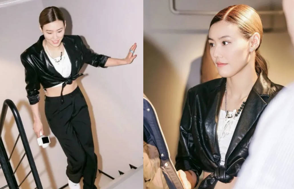 黑色 太美了！刘湘首次走T台秀，气场不输超模，泳坛女神要转行了？