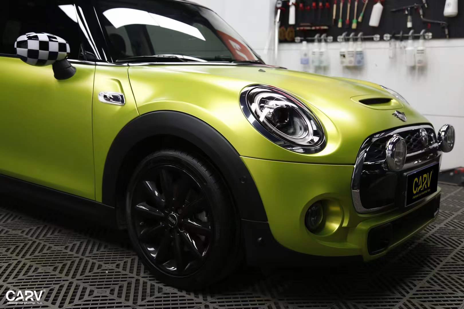mini cooper卡孚carv改色膜电光柠檬绿_搜狐汽车_搜狐网