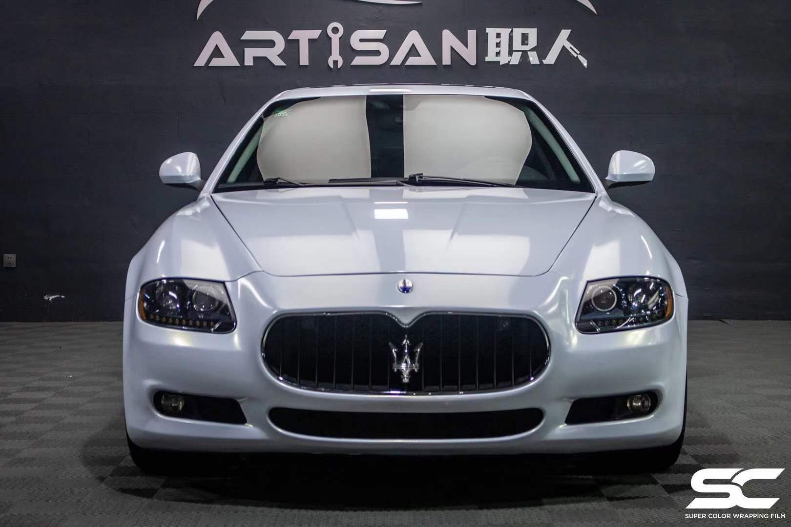 玛莎拉蒂全车sc改色膜钻石白金