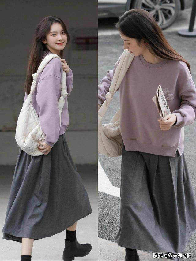 颜色 别低估了“半裙”的美!降温以后多备几条,好看又好穿
