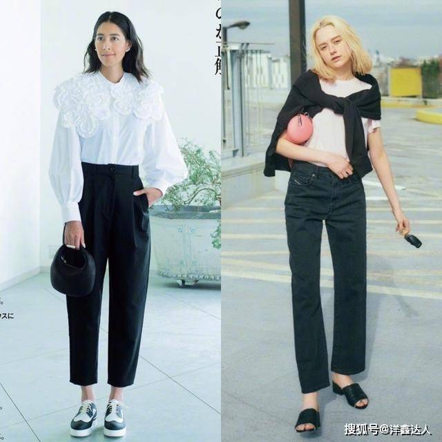 配饰 小黑裤”的穿搭思路,这样穿既利落又有温柔气质