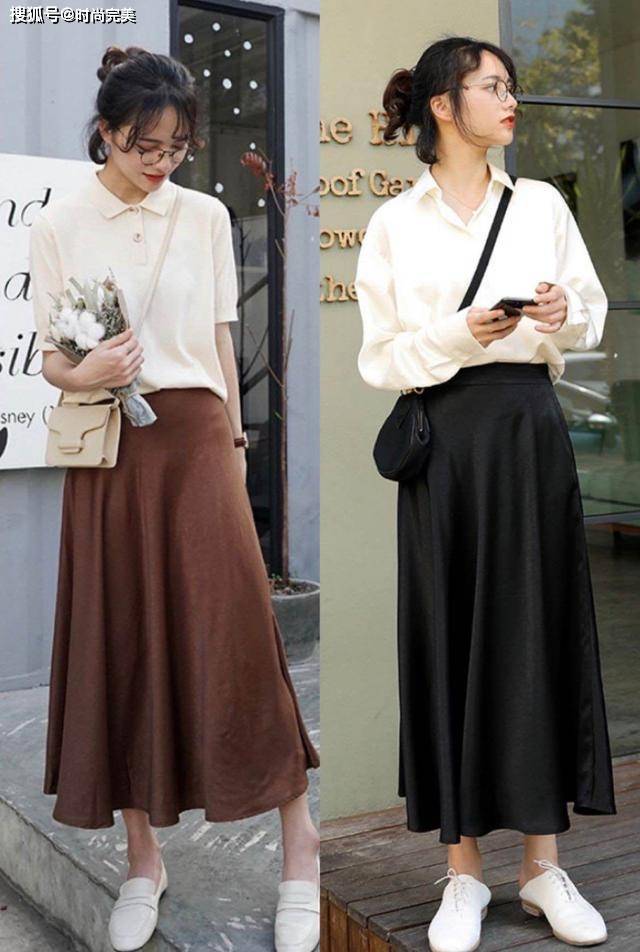 夏天 很适合职场女人的穿搭：长上衣+半身裙，时髦优雅，还很显高级