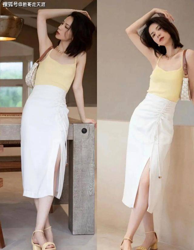 设计 真聪明的女人，穿半身裙不会配T恤，百搭又时髦的背心才是正解