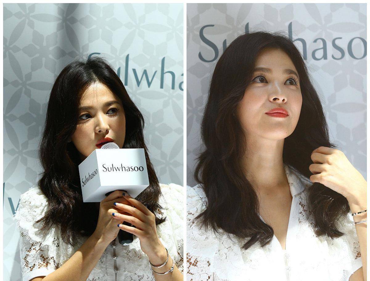 服装 宋慧乔虽然奔五了，生图还是这么的年轻，穿白裙一点不幼稚