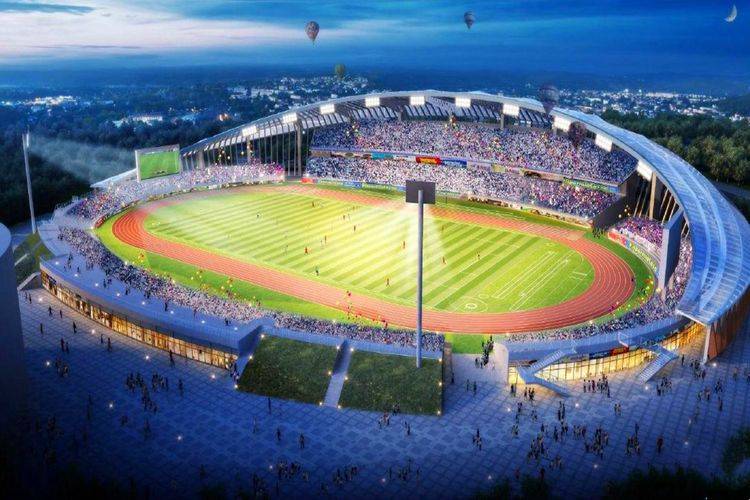 泉州在建的一座大型体育场，总投资约4.55亿，预计2023年建成