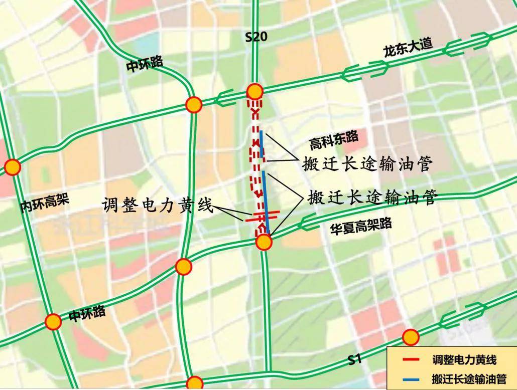 外环东段华夏中路龙东大道提升为高架道路地面道路组合规划方案公示