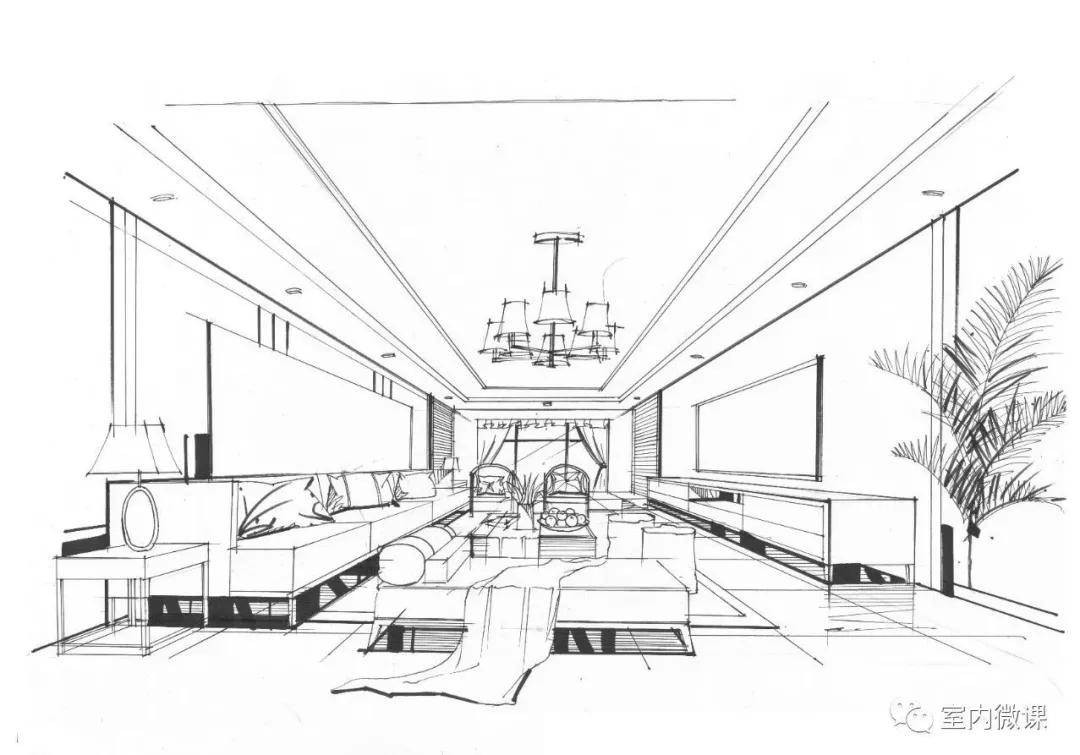 手绘教程64 家装空间马克笔上色步骤解析