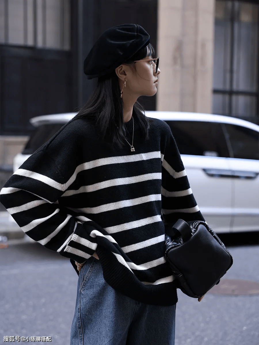 条纹 秋冬必买的毛衣，只推荐这一件，穿10年都不过时