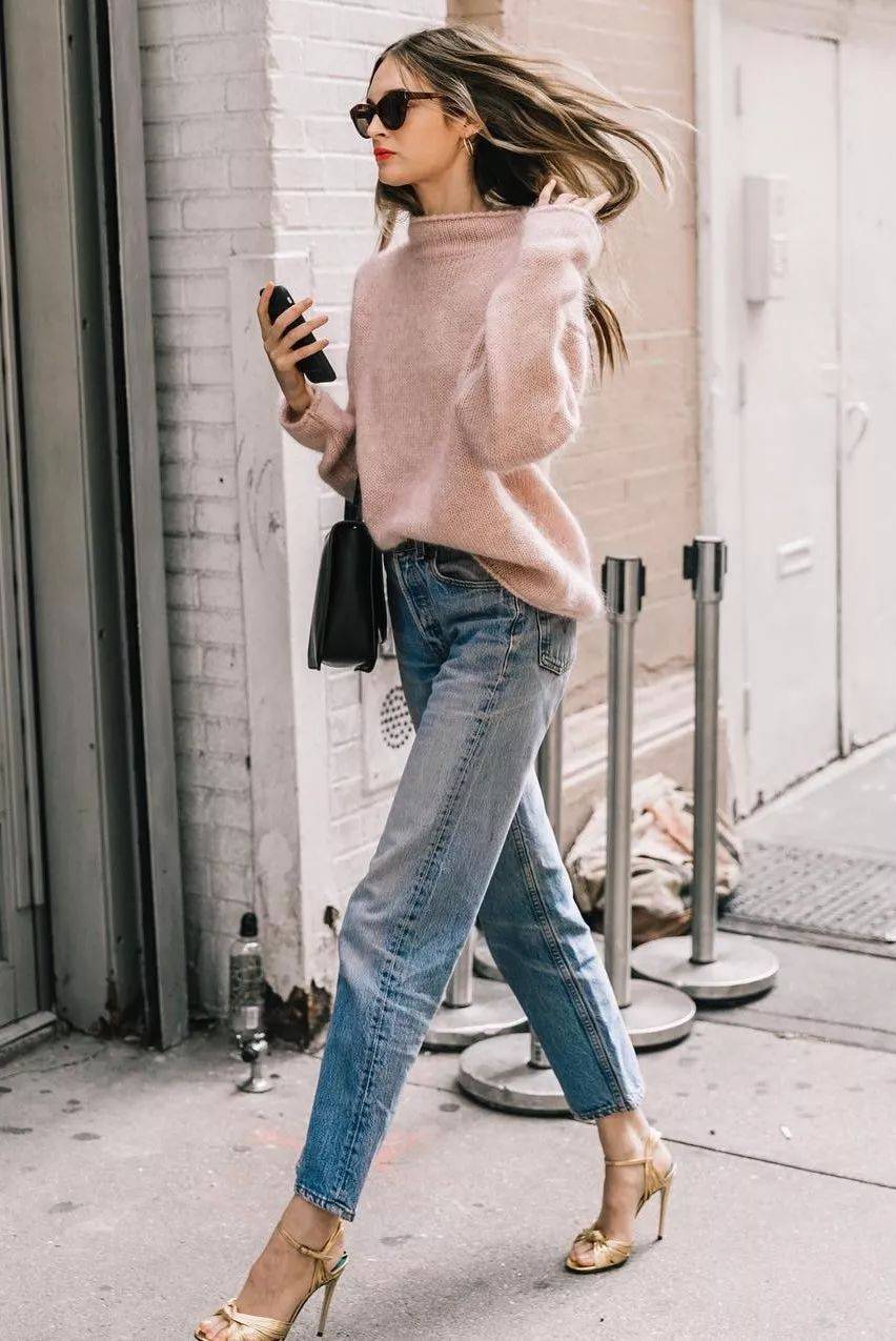 毛衣 毛衣+直筒裤= 偷偷显瘦5斤，显高五公分，气质惊艳！