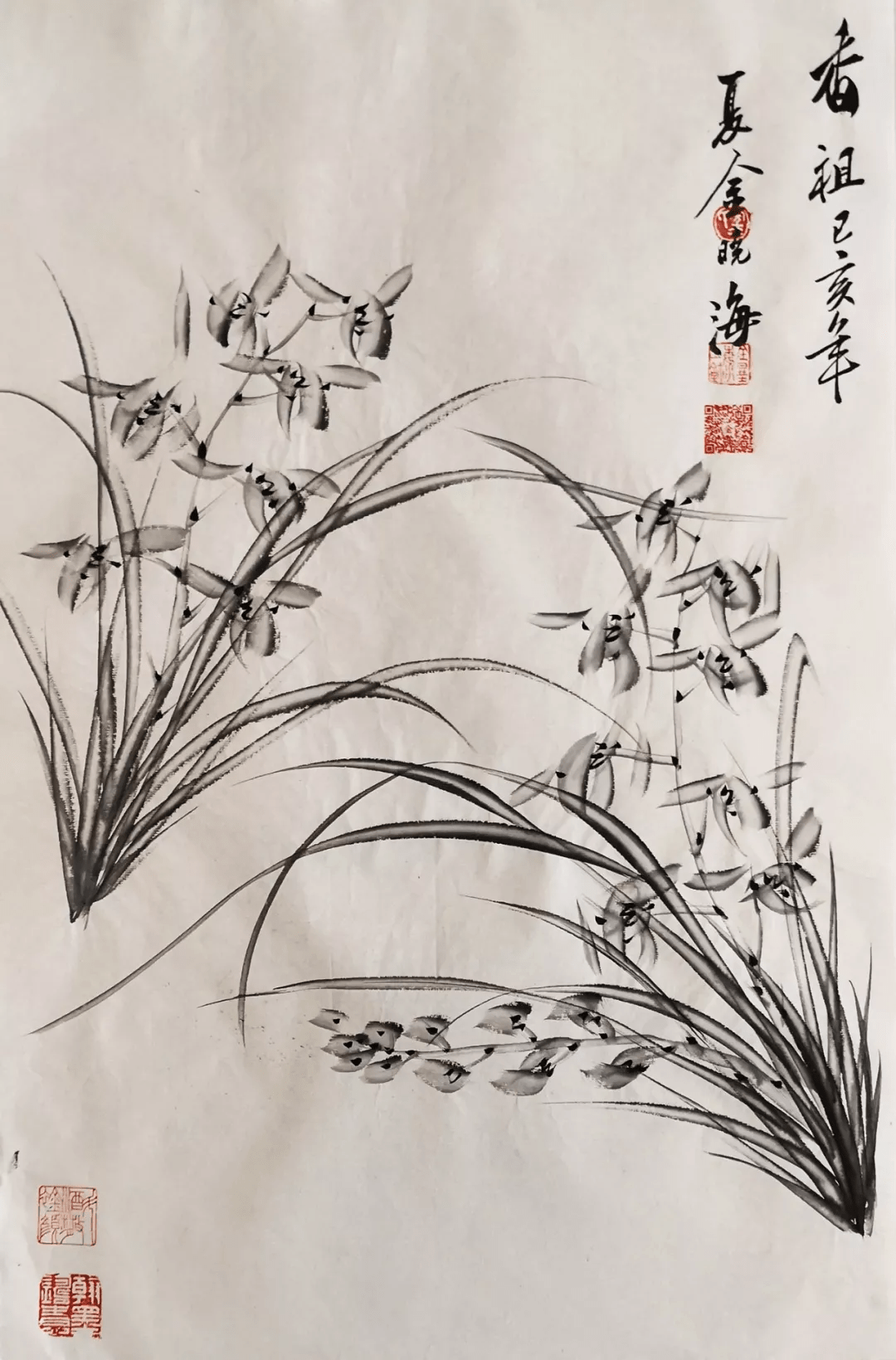 当代兰花才子实力画家金晓海作品欣赏