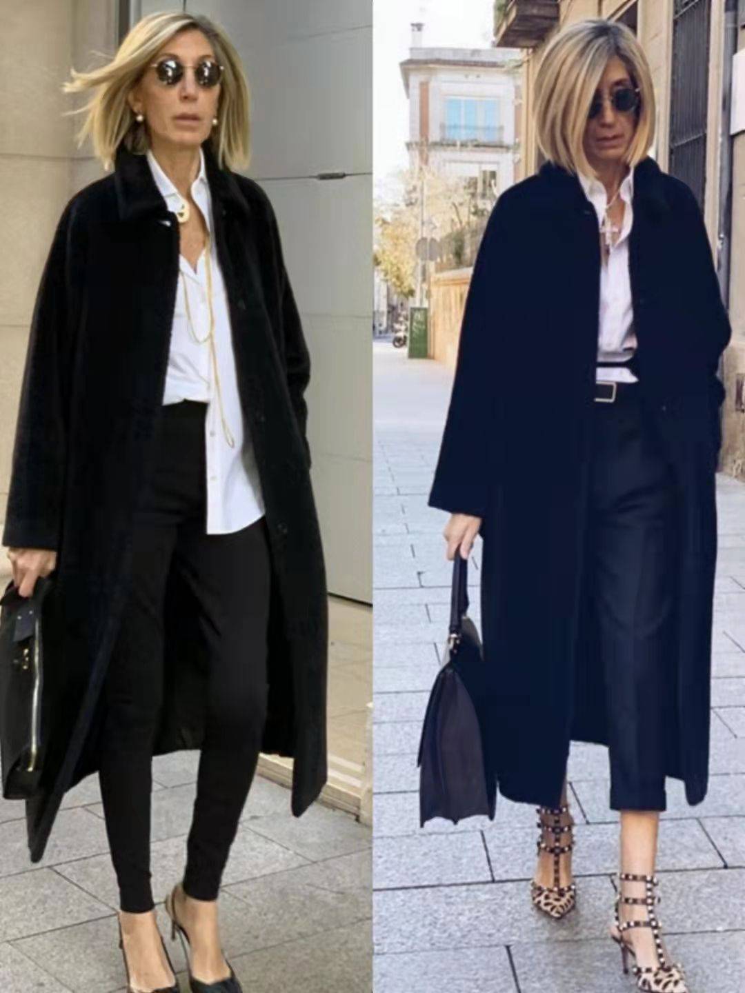 大衣 时尚老奶奶的时尚装:年迈不服输,短发配上墨镜,搭配越老越时髦