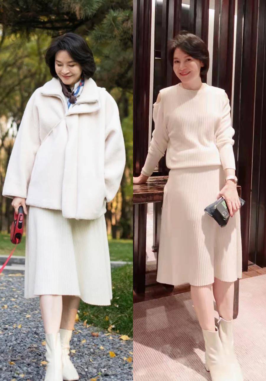 灰白色 懂穿的50、60岁女人，已经不穿运动鞋！今秋流行“脚踝靴”更时髦